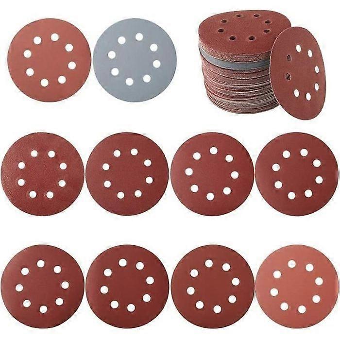 Sanding Disc, 100 PCS, Sandpaper for Circular Sander Grit 80/180/240/320/400/800/1000/1500/2000/3000 125 mm
