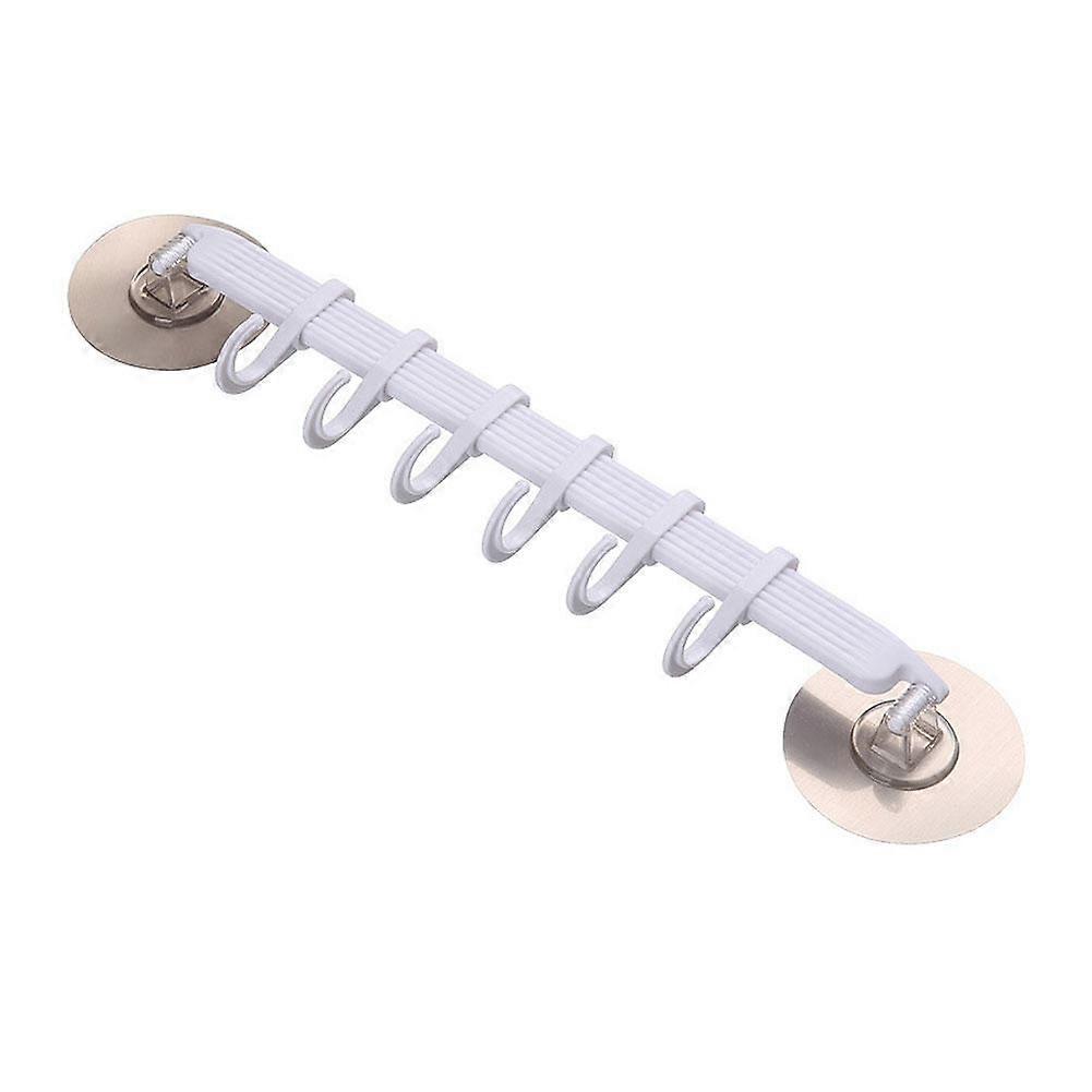 Bathroom & Kitchen Storage Hooks 6-row Hook Seamless Hanging Rack Clothes Hook