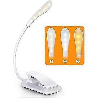 Rechargeable LED Reading Light, 360 Flexible Neck, 3 BrightnLevels, Touch Switch