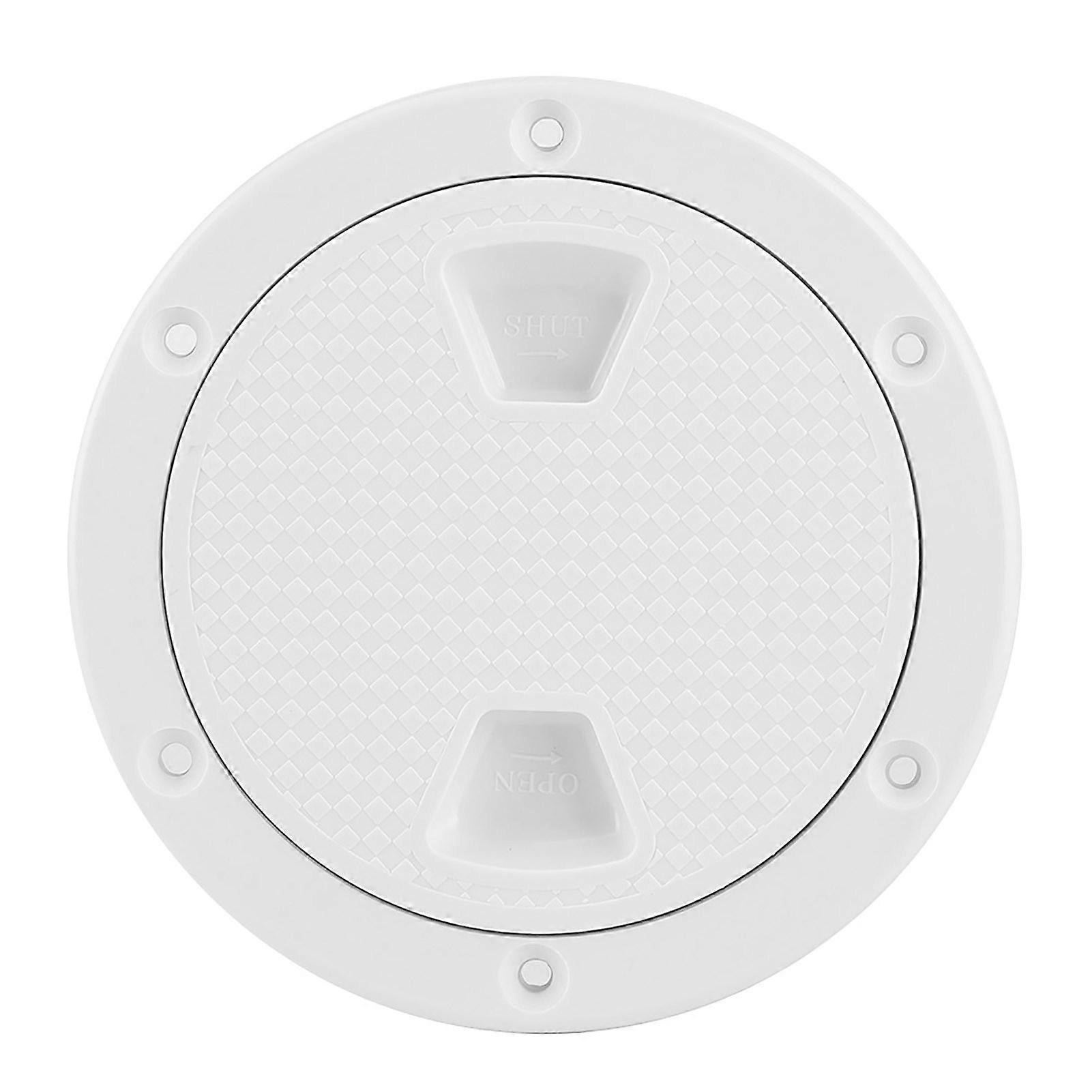 4 inch ABS Round Deck Plate White Anti-UV Corrosion Resistant Screw-in Boat Inspection Hatch