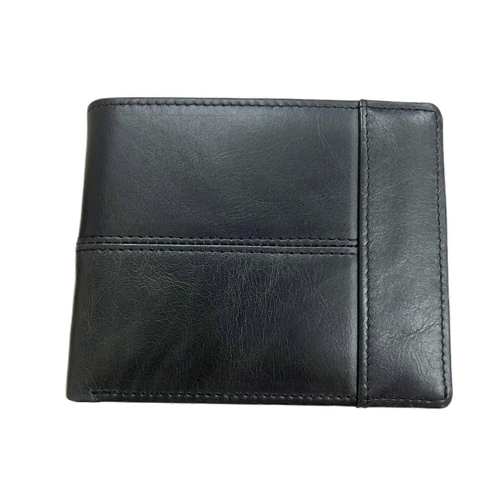 Leather Coin Purse Wallet for Men, Dark Grey Leather Cardholder with Coin Compartment, Model 8064, Stylish and Functional