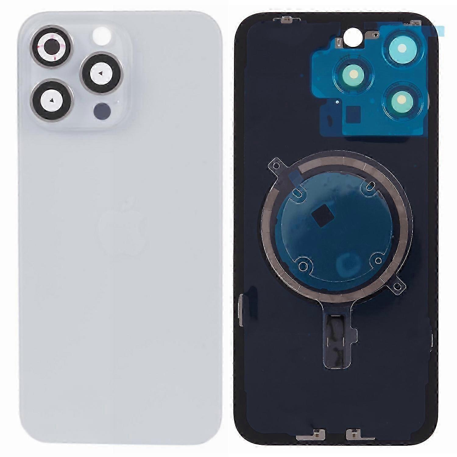 Type C For iPhone 15 Pro Battery Housing with Bracket + Camera Lens Cover Replacement Part