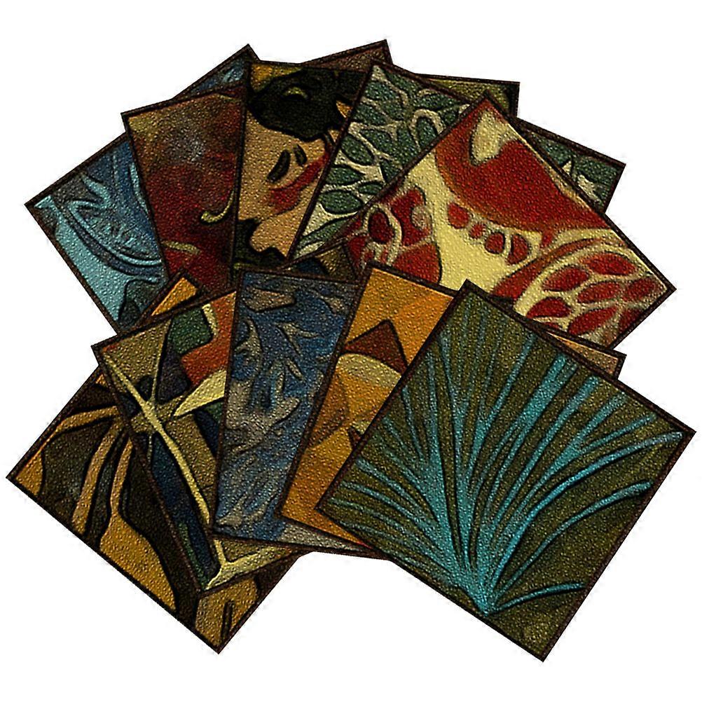 PVC Tile Stickers Peel and Stick Tile Decals for Home 10Pcs