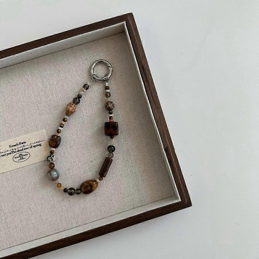 Charm PVC Phone Strap Chain Retro Alien Beaded Mobile Phone Pendant Ccd Camera Chain Keychain Accessories