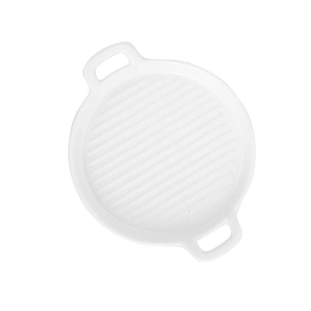 Ceramic Baking Pan Kitchen Baking Dish for Cooking 1Pcs White