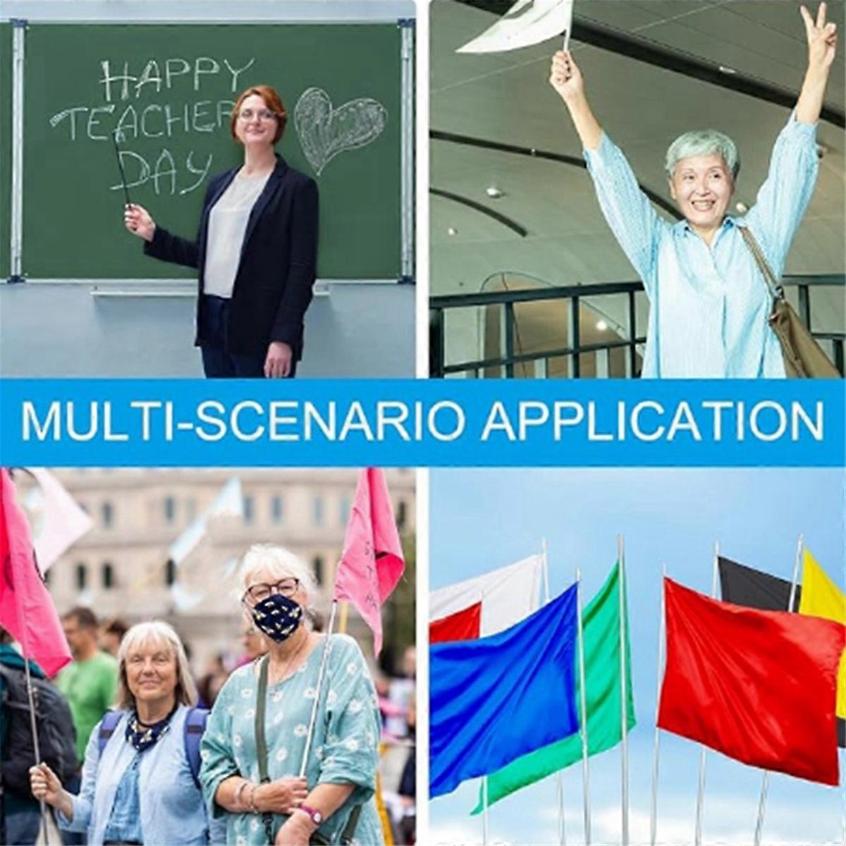 Telescopic Handheld Flagpoles, for Tour Guides Teacher Pointer A