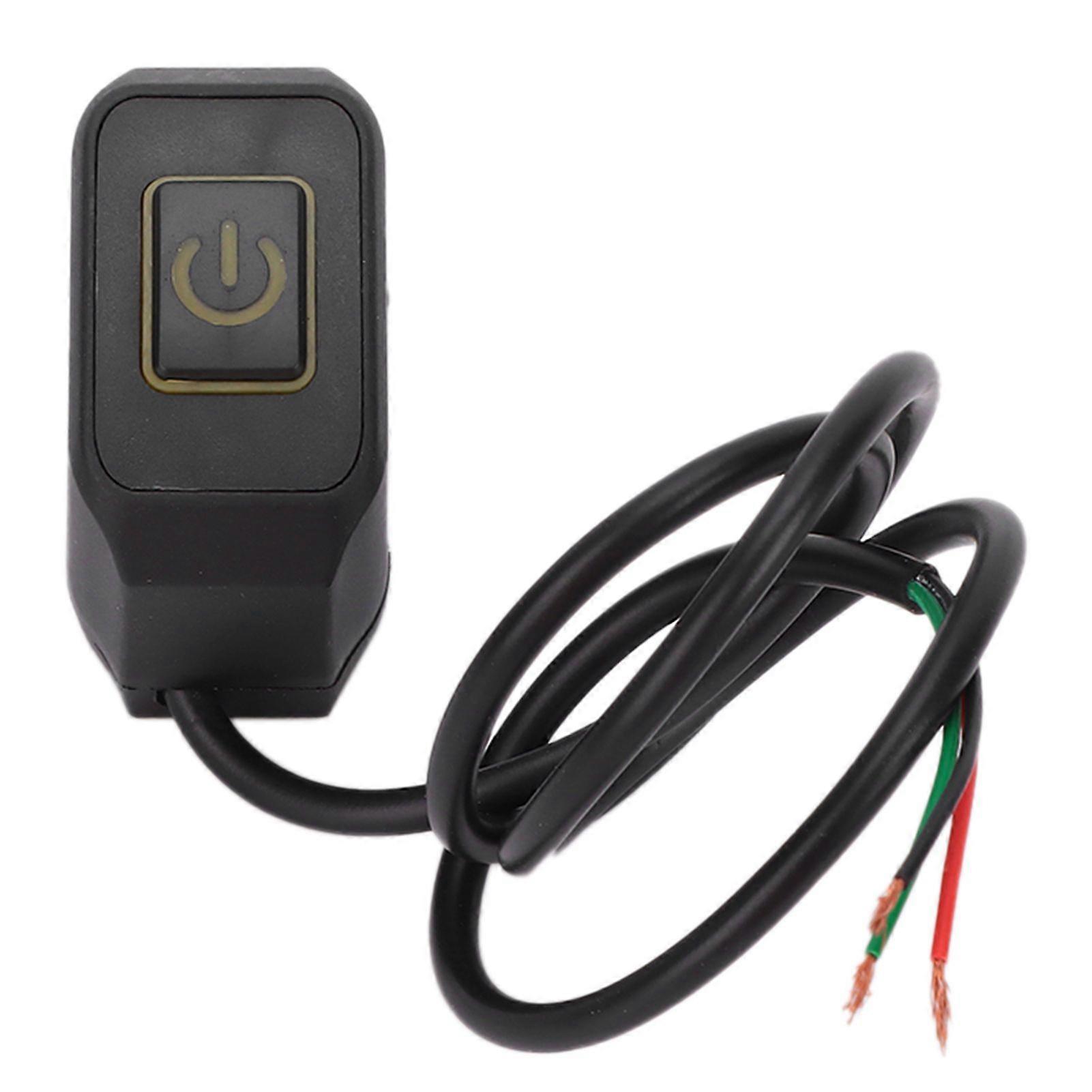 22mm Motorcycle Handlebar Switch Control Button Waterproof Universal for HeadlightYellow