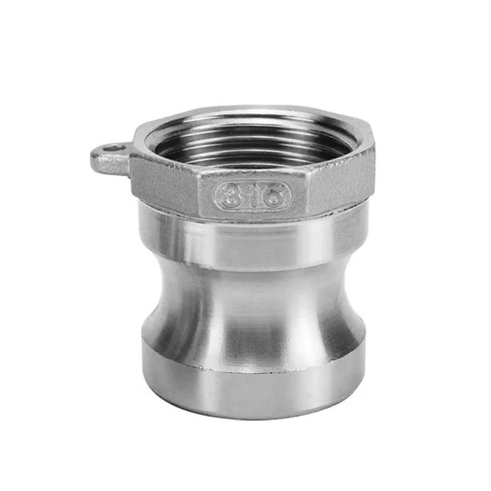 304 Stainless Steel Quick Coupling Type A Female Thread Pressure Water Pipe Union 4Point Direct Rubber Gasket DN15