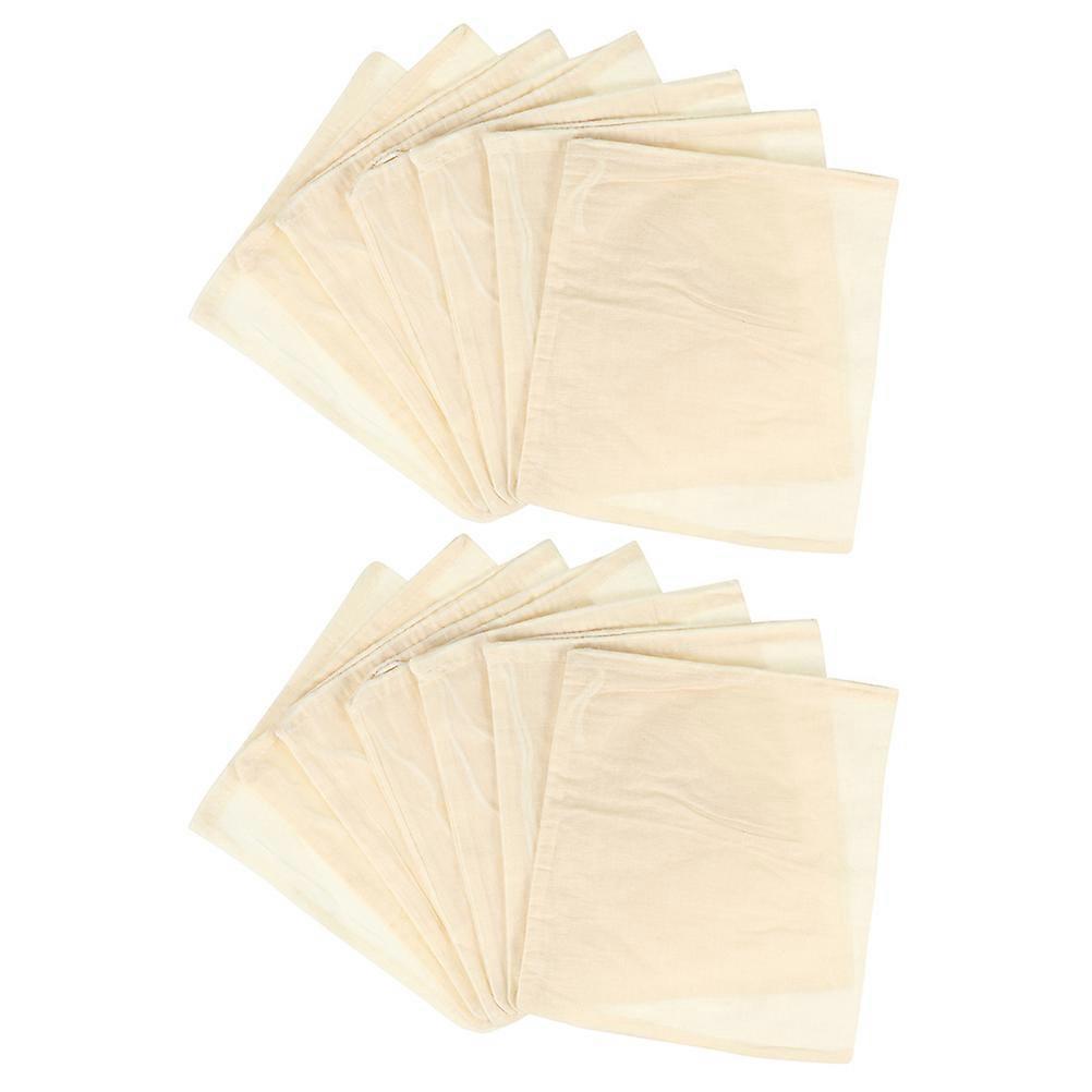 Drawstring Strainer Bags for Storage Cotton Gauze 50Pcs Khaki Spice Bags