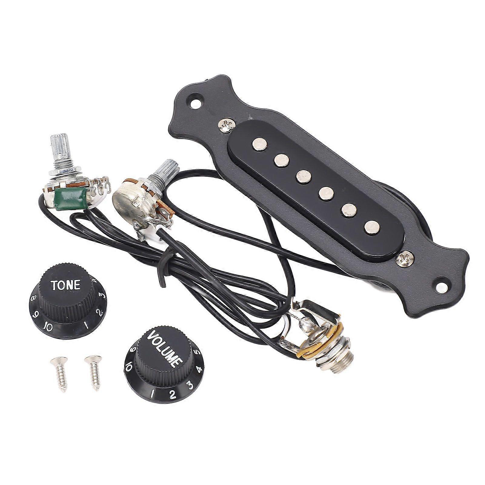 Guitar Soundhole Pickup Set Pre Wired 6 String with Volume Tone for Acoustic Guitars