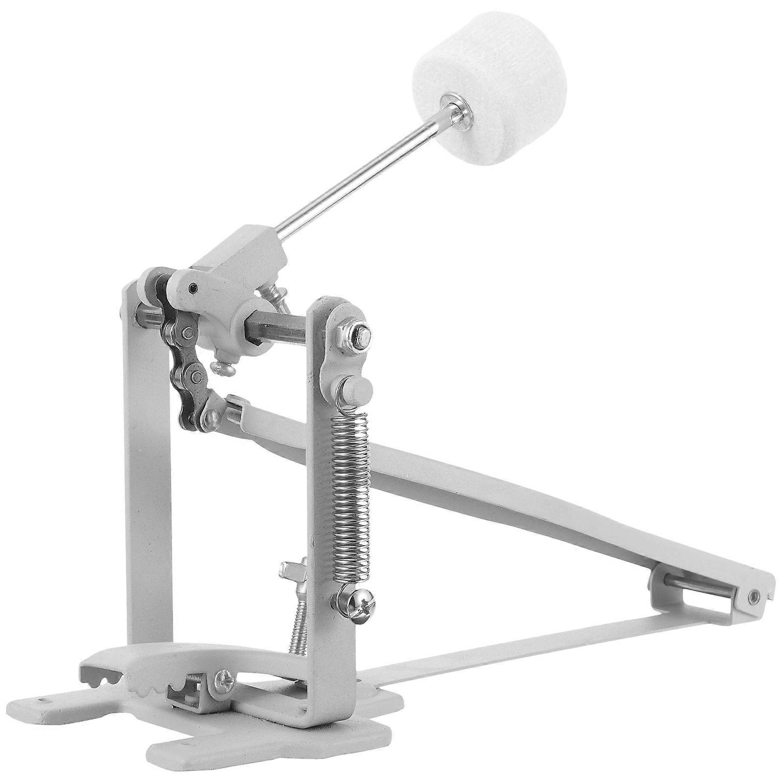 Bass Drum Pedal Single Kick Drum Pedal Replacement 2Pcs Silver