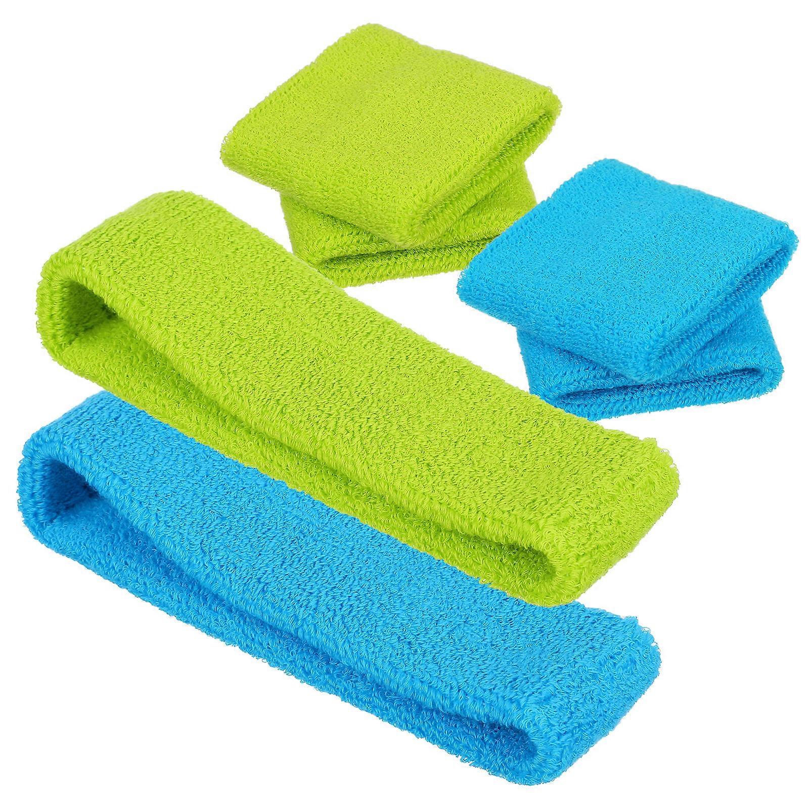 Sports Headband Wristband Set for Running 6Sets Assorted Color Sweatbands
