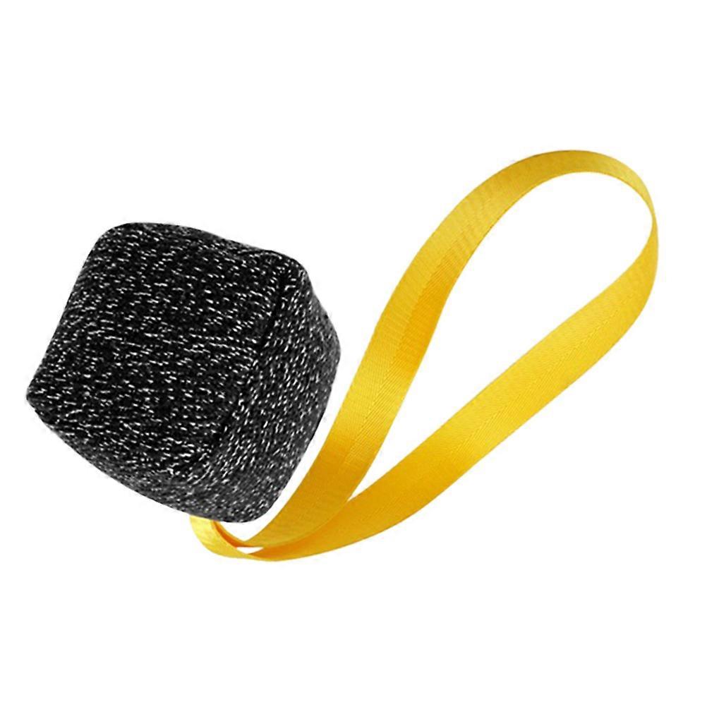 Dog Training Toy Hemp Chew Bite Toy for Playing 2Pcs Black for Pets