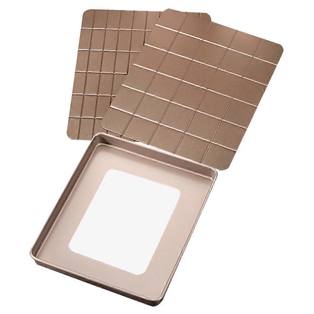 Baking Pastry Maker Set with 4 Pans and Grating Board for Nougat Making Convenient for Home Cooking in Coffee Color