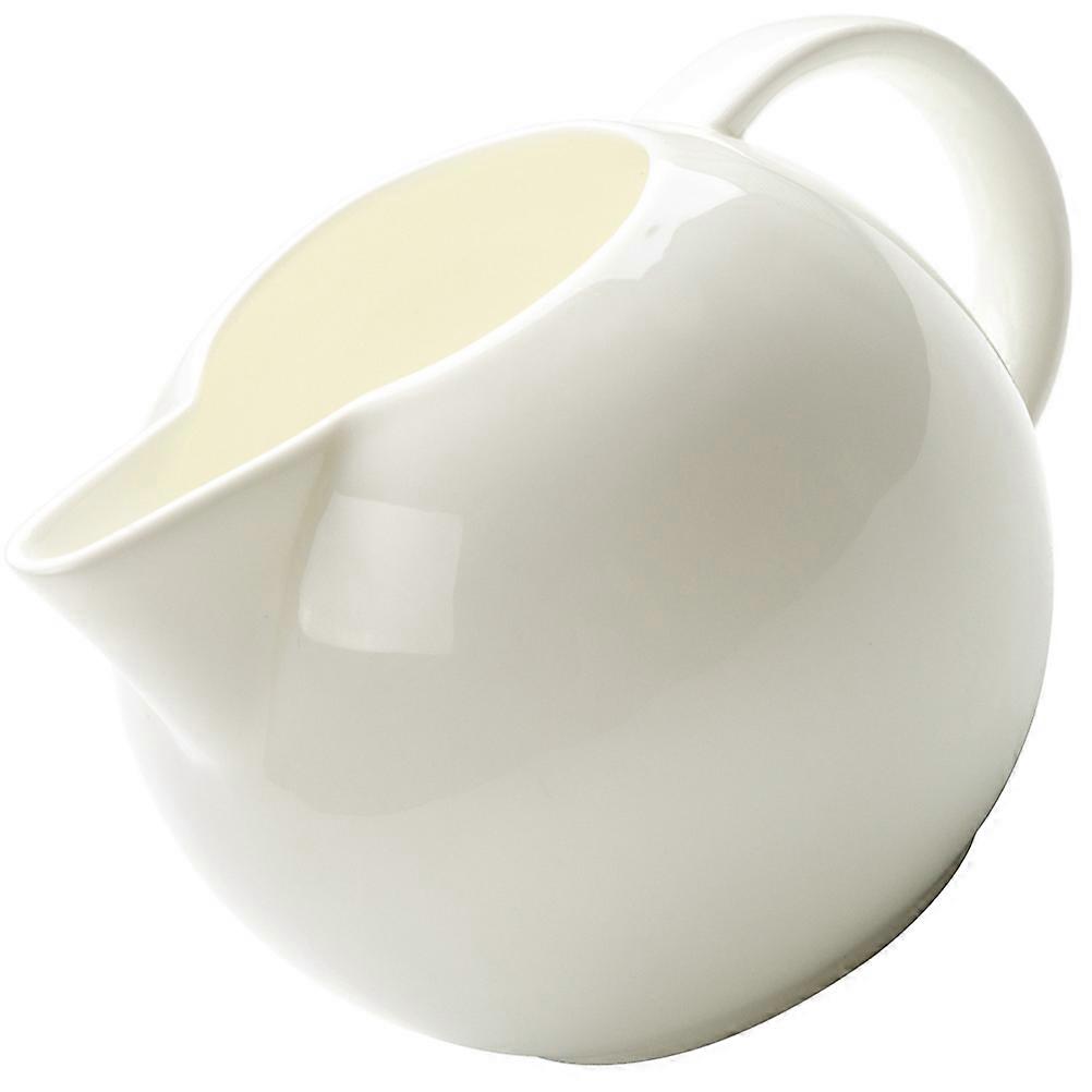Ceramic Cream Pitchers For Serving Milk And Cream In Coffee In White Color With Handle Design 2Pcs