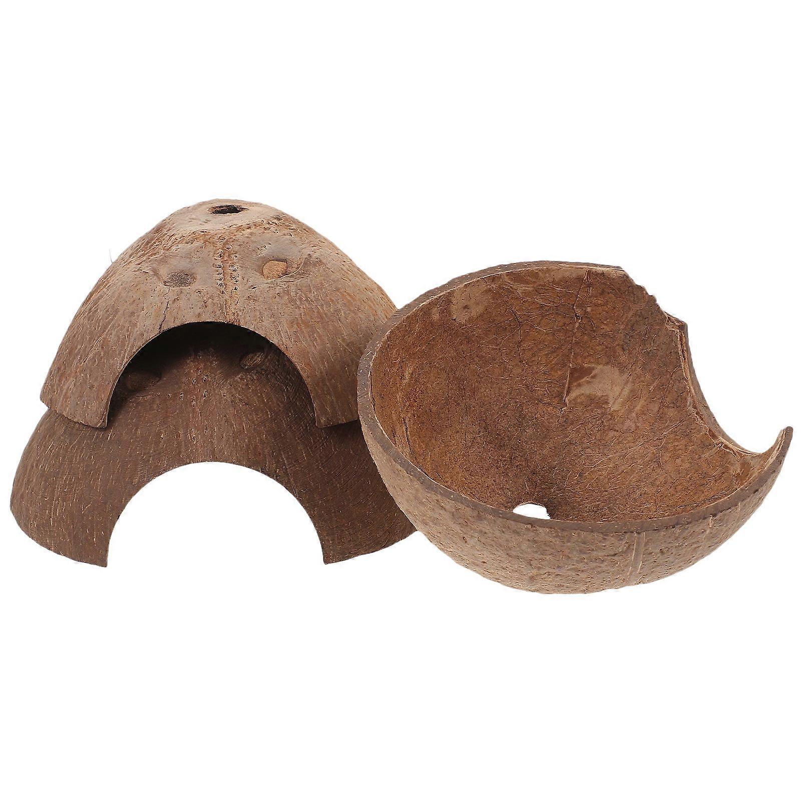 Adorable Reptile Cave 6 Pcs Decorative Hideout For Snake Pet Owners Light Brown Hiding Place Indoor Terrarium