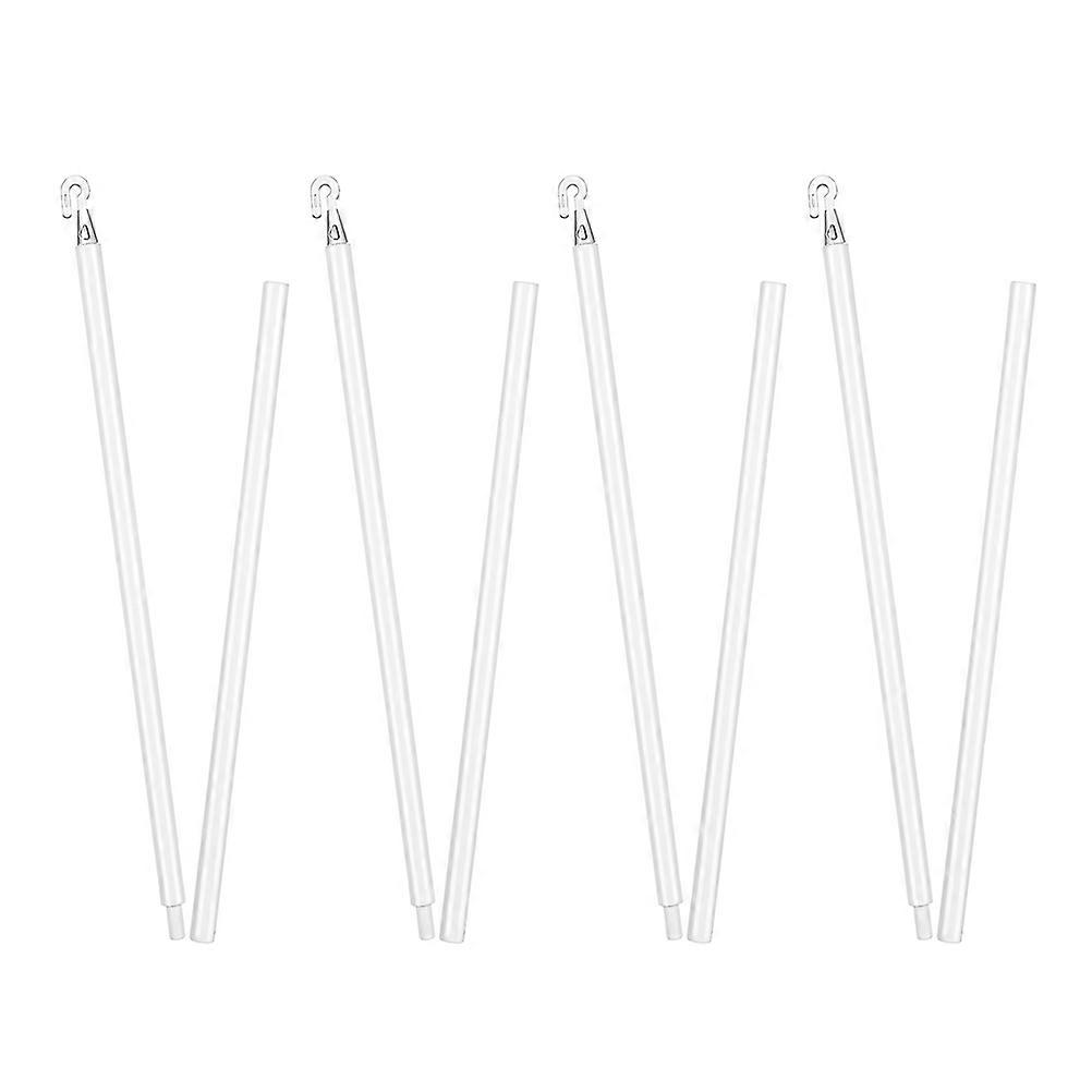 Curtain Tilt Rod Replacement 24 Inch For Interior Design Window Accessories White Plastic 4Sets