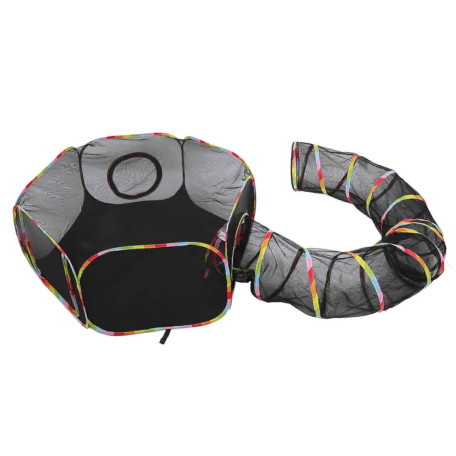 Outdoor Cat Enclosure Playpen with Tunnel for Active Pets