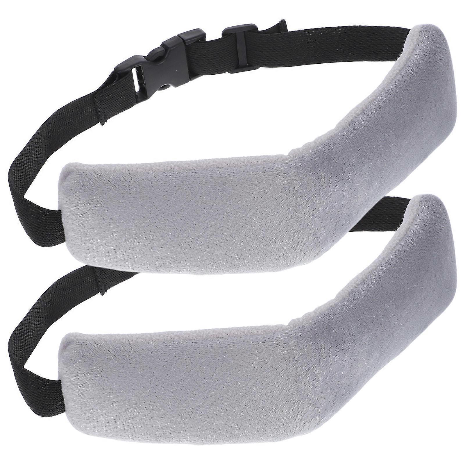 Airplane Head Strap for Sleeping Neck Relief and Support 6Pcs Grey Cloth
