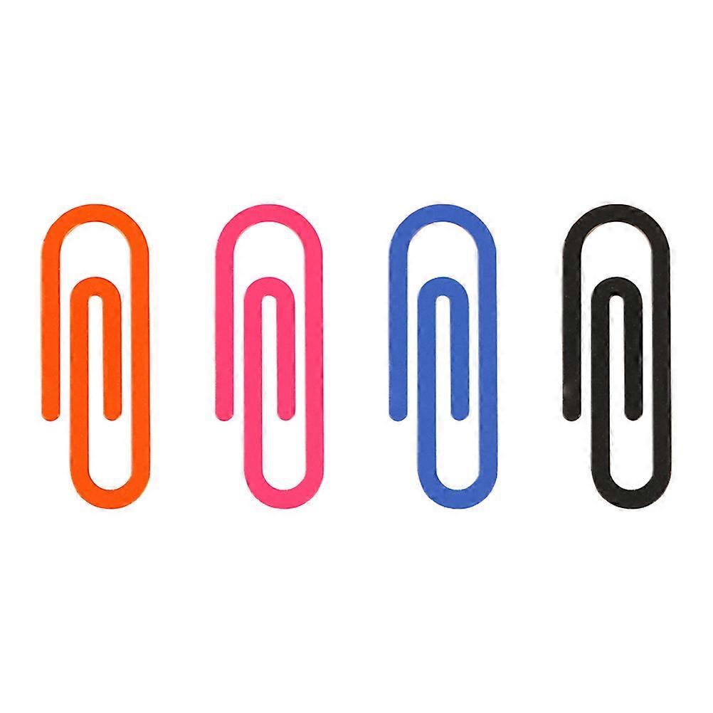 Unique Paperclip Bookmark Creative Design Assorted Color 5X15CM Clipping Letters Office Work 4Pcs
