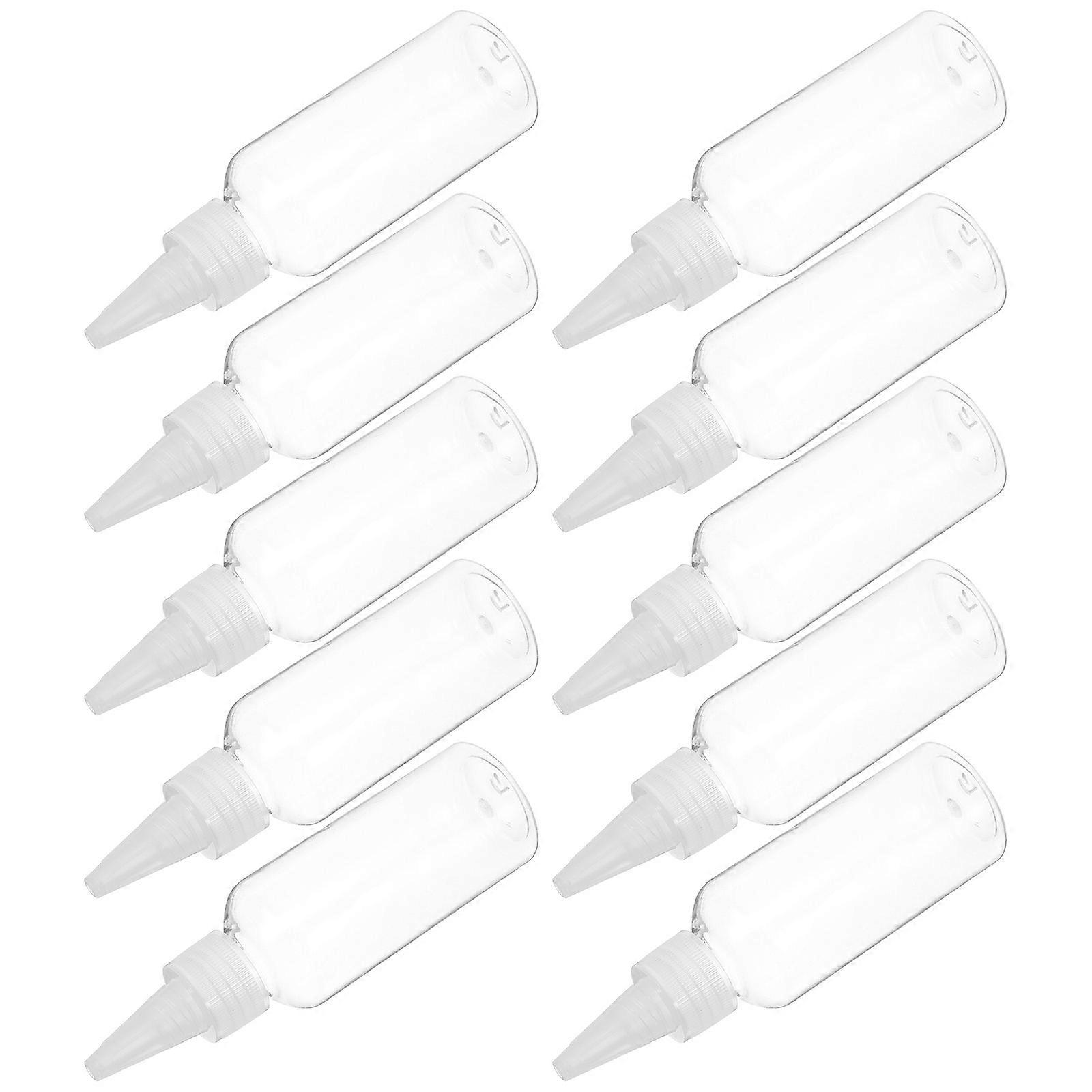 Squeeze Bottle Pointed Mouth Applicator for Storage 30Pcs Plastic Bottles