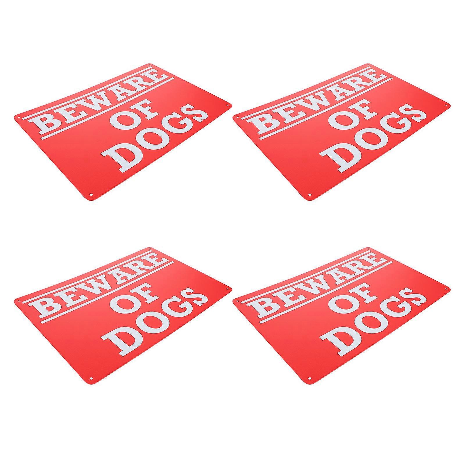 Dog Caution Hanging Board Vintage Decor for Warning 12Pcs