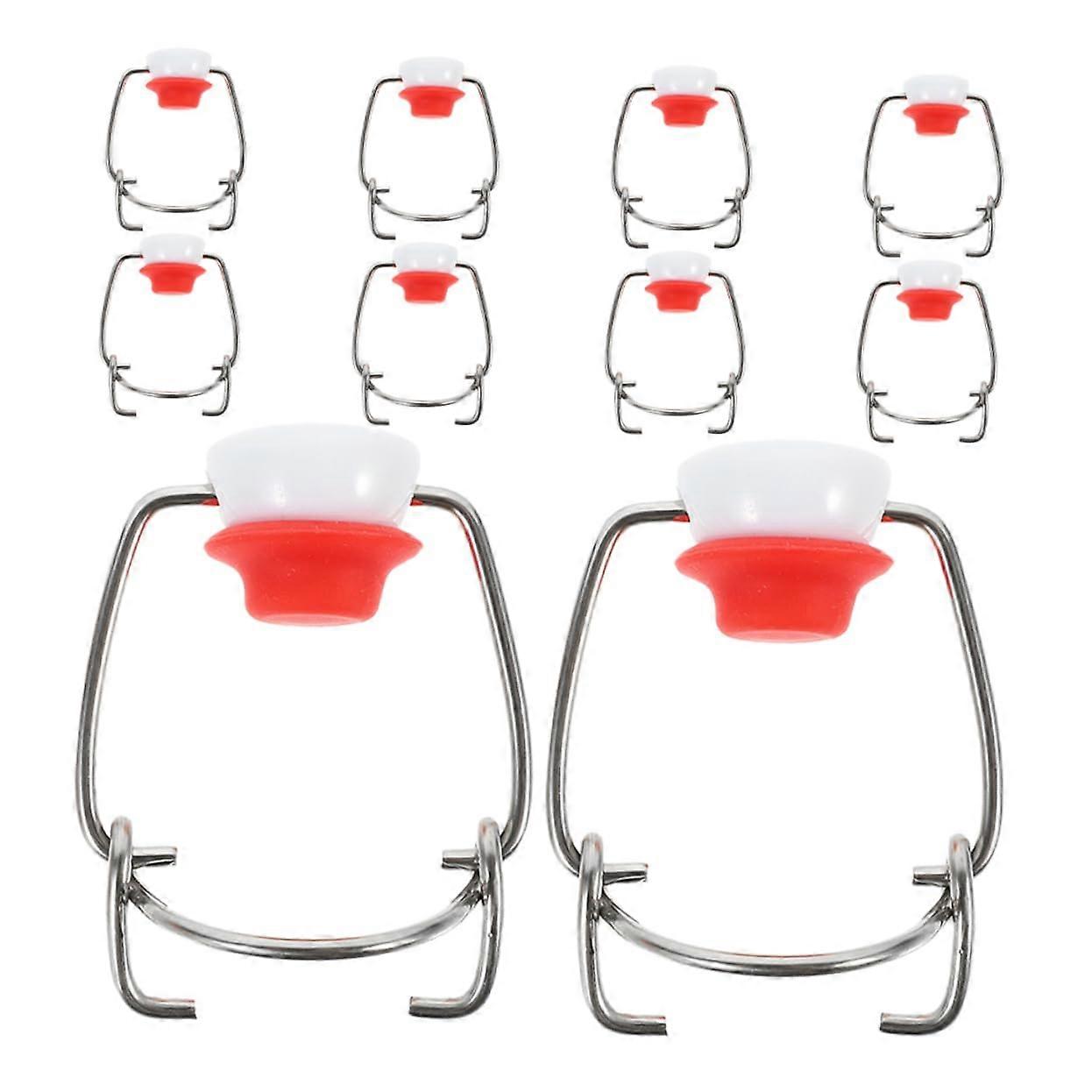 Swing Bottle Caps 10 Pack With Silicone Seals Glass Lids For Vinegar Oil And Beverages LeakResistant
