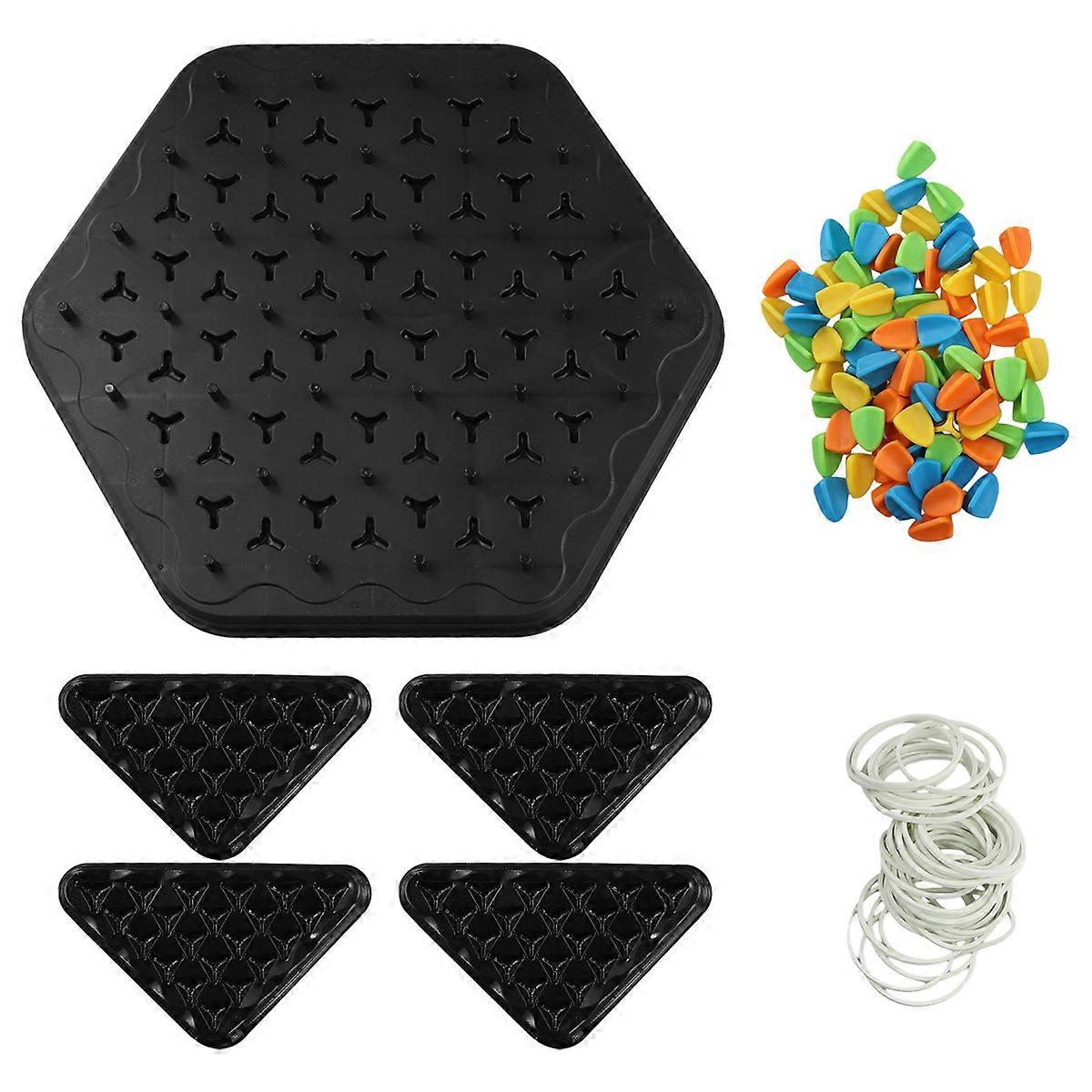 Chain Triangle Chess Game Triggle Rubber Band Game Educational Interactive Game Battle Set for Famil