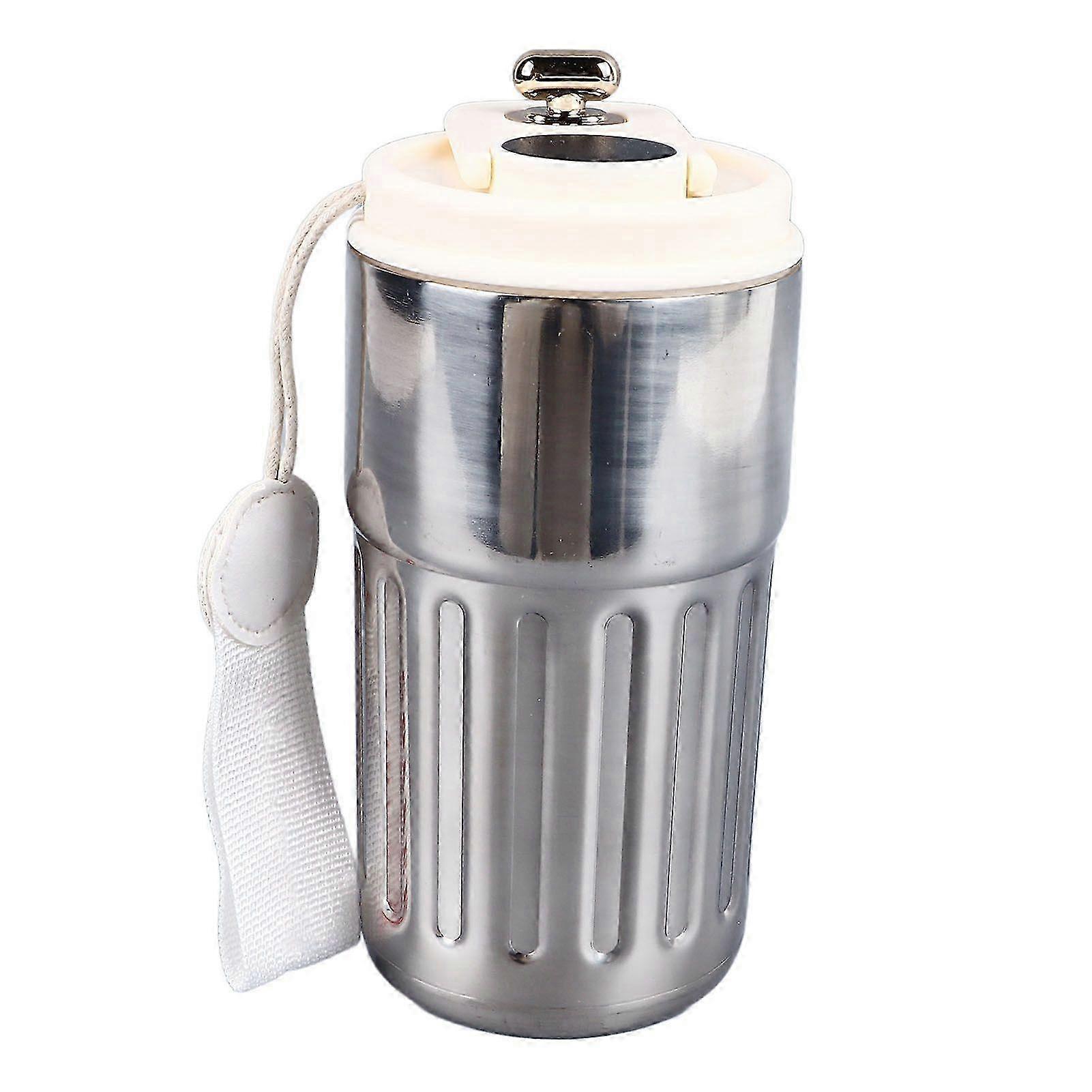 Insulated Smart Water Bottle Minimalist Portable Intelligent Temperature Display Coffee Mug for Students Silver