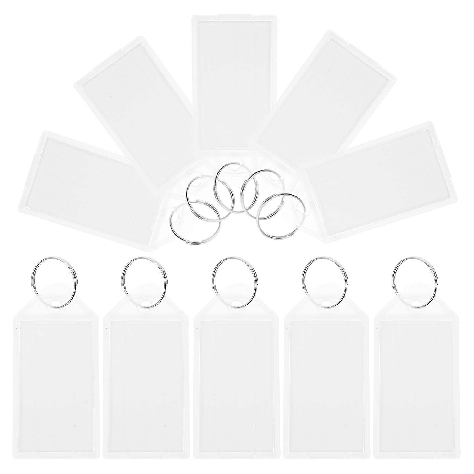 Name Tags for Bags Plastic Key Chain Tags for Travel Use 100Pcs