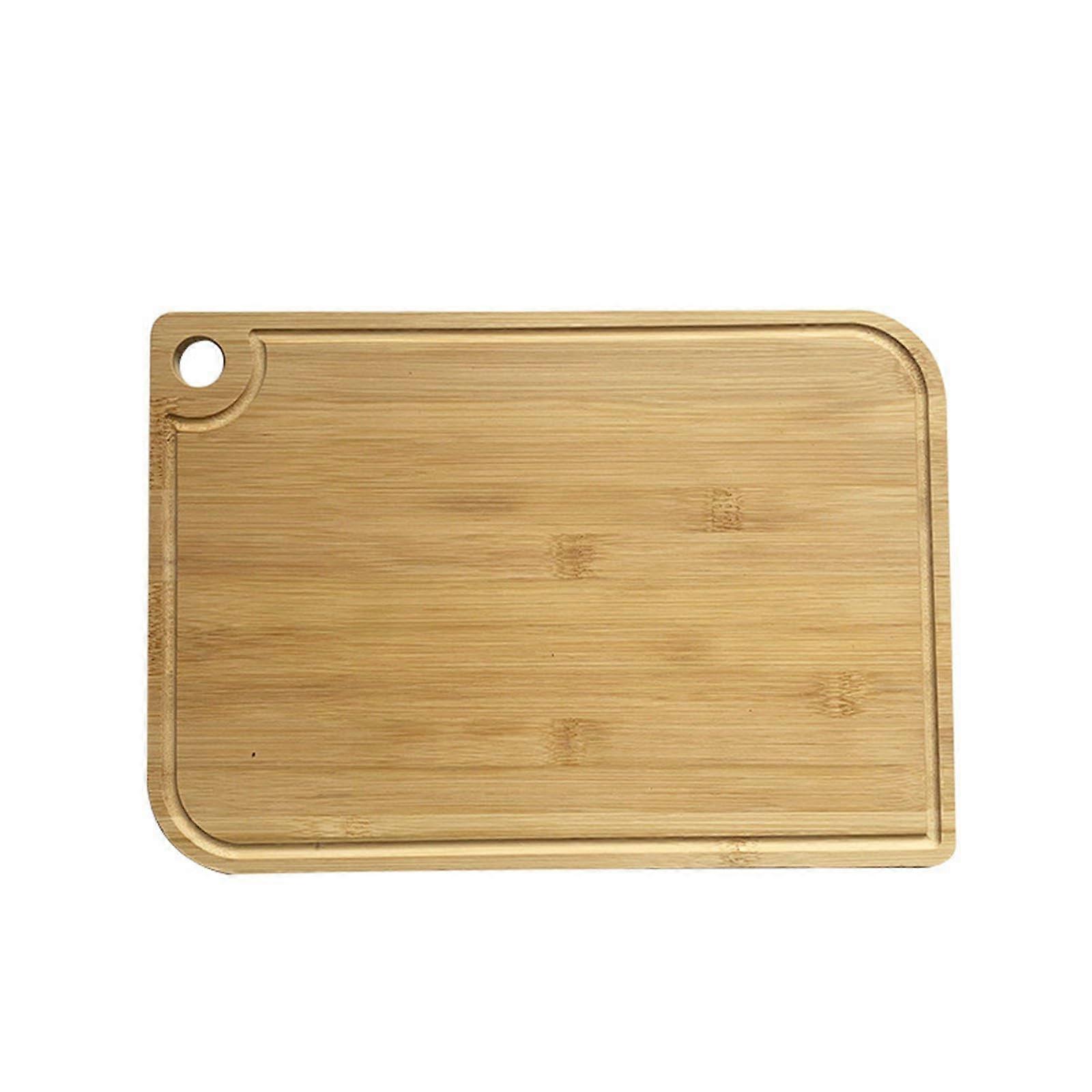 Heavy Duty Cutting Board Bamboo Kitchen Chopping Board For Meat Vegetables Fruit Natural Finish 28x18x1.2 cm