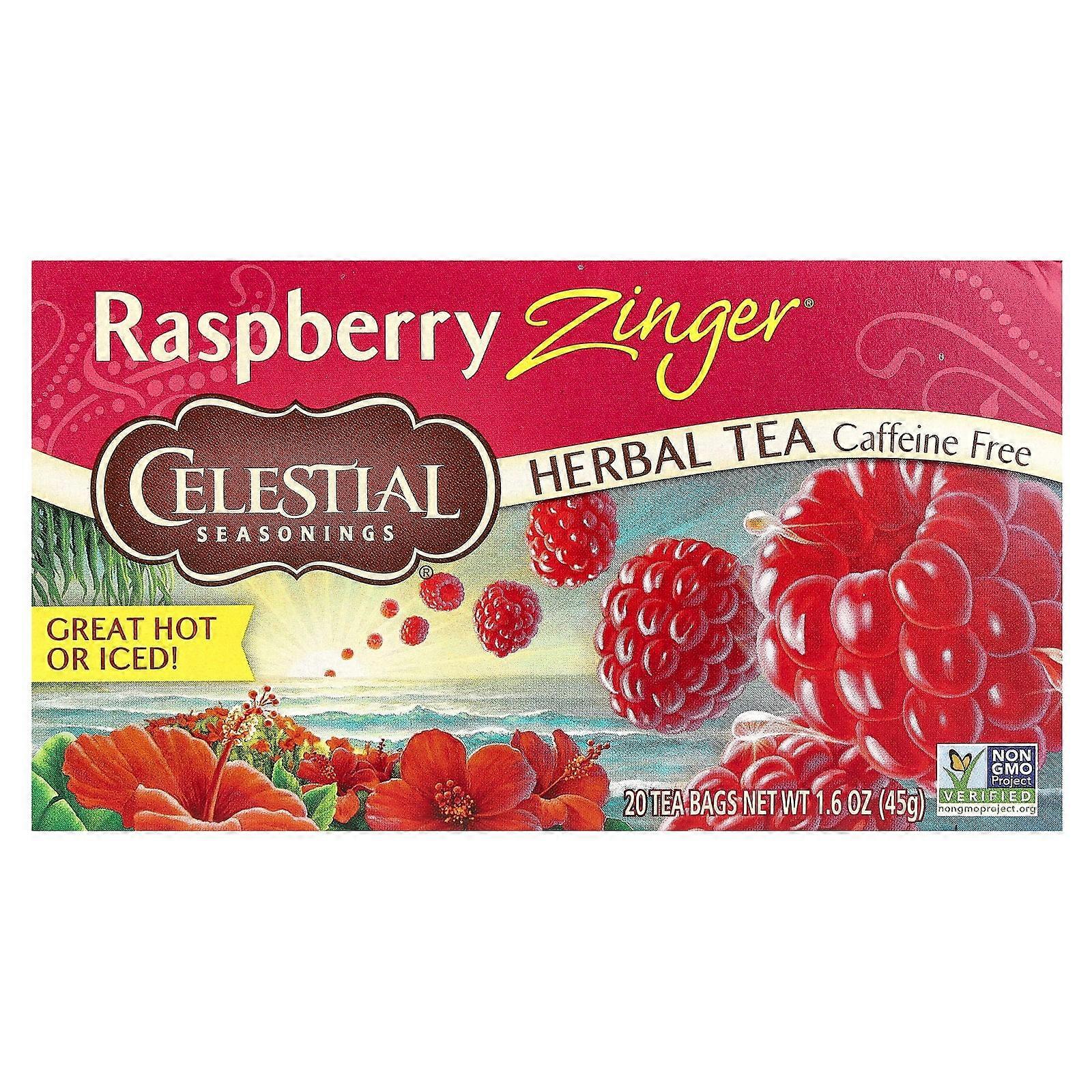 Herbal Tea, Raspberry ZingerÃÂÃÂÃÂÃÂ¬ÃÂÃÂÃÂÃÂ, Caffeine Free, 20 Tea Bags, 1.6 oz (45 g)