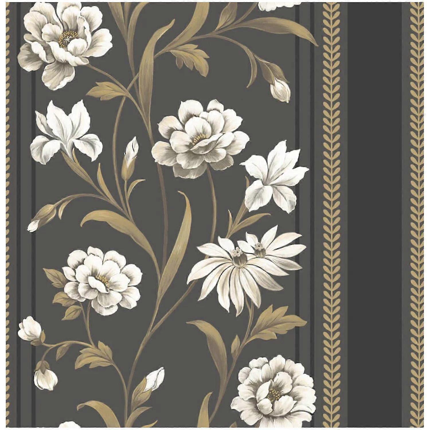 Belgravia Decor Raya Dark Neutral Wallpaper