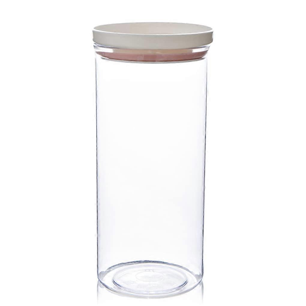 Food Container Kitchen Stackable MoistureProof Grain Organizer Transparent Sealing Storage Holder With Lid Pink 700ml