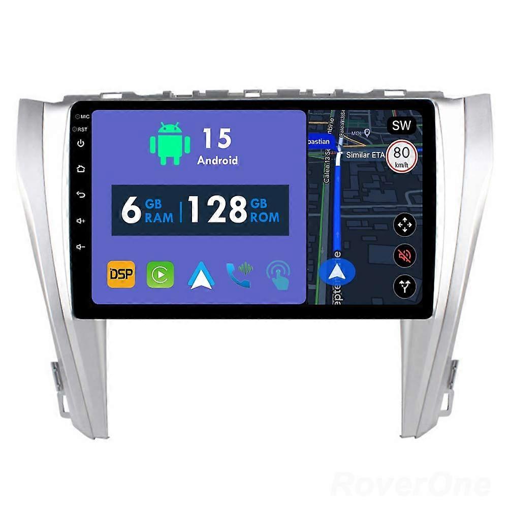 Car Radio 6G+128G CarPlay GPS Navigation Head Unit for Toyota Camry 7 XV 50 55 2014 - 2017 Android Auto Bluetooth Stereo Touch Screen