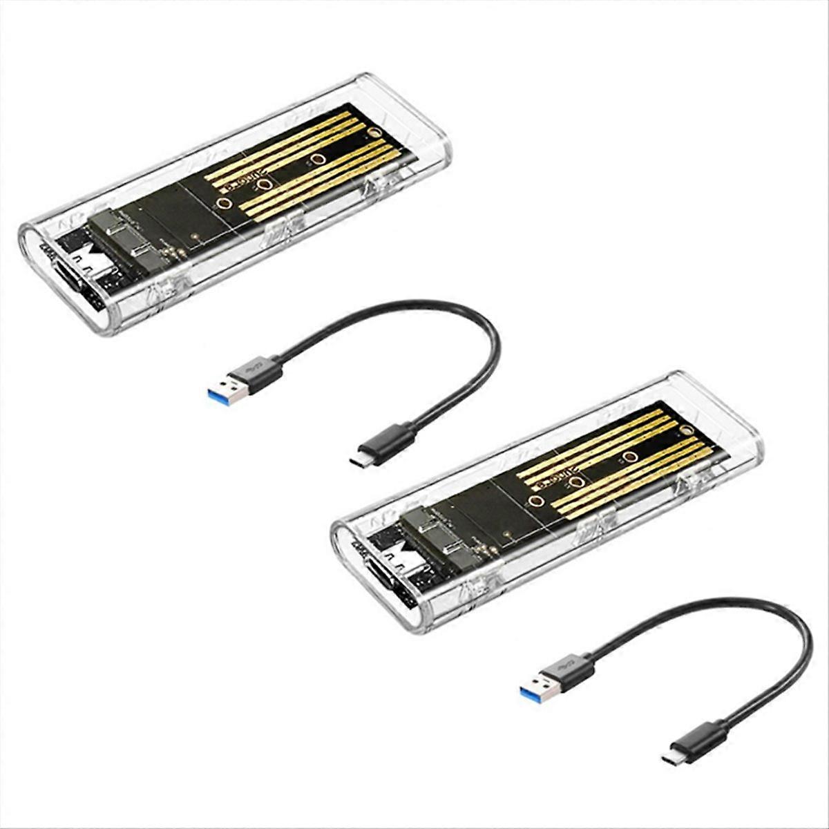 2PCS M2 SSD Case M.2 NVME SSD Enclosure