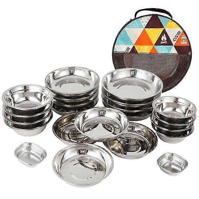 Outdoor Tableware Self-driving Tour Soup Plate Combination Set