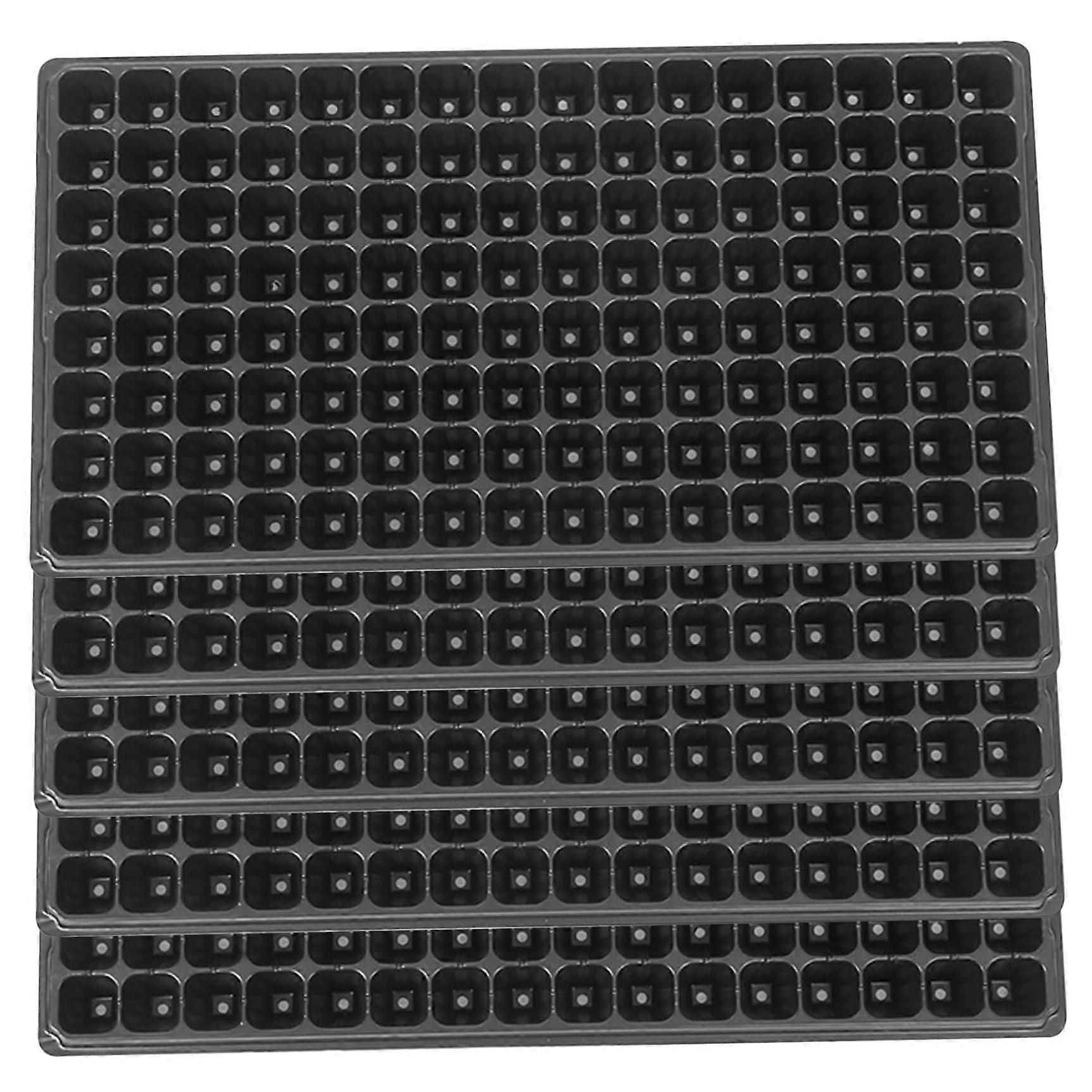 Seed Starting Trays 200Cell Plastic Reusable 1.4Inch Deep 20.9x11Inch 5 Pack