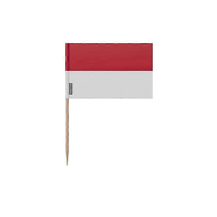 Toothpicks Monaco Flag - 8 cm - 100 pieces - Adhesive plastic - Bamboo stick - Pixelforma