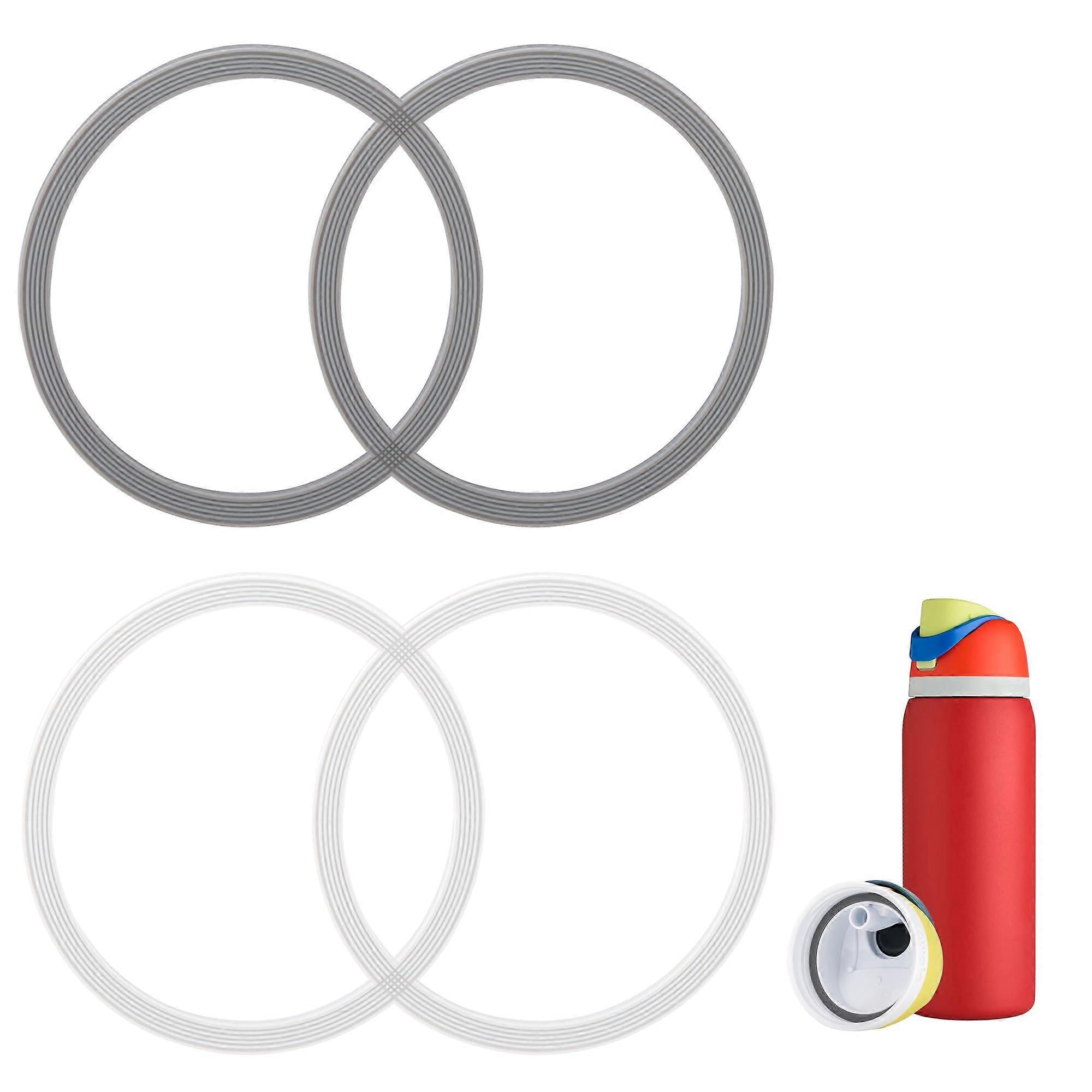 Silicone Replacement Sealing Rings For 24oz 32oz 40oz Bottles 4 Pack White Gray