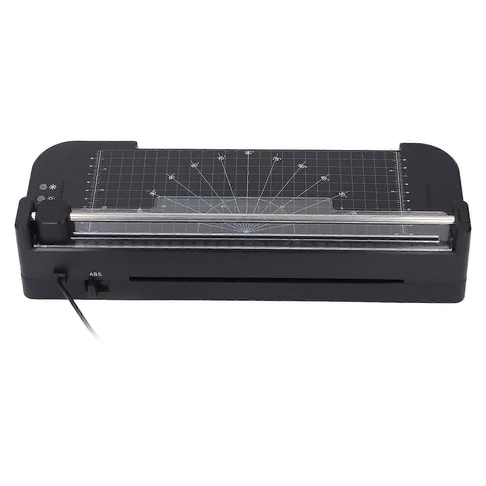 Laminálógép A4-3 hüvelykes 320 mm / perc hideg hőpapír kártya lamináló gép papírvágóval EU csatlakozó AC220V-240V 