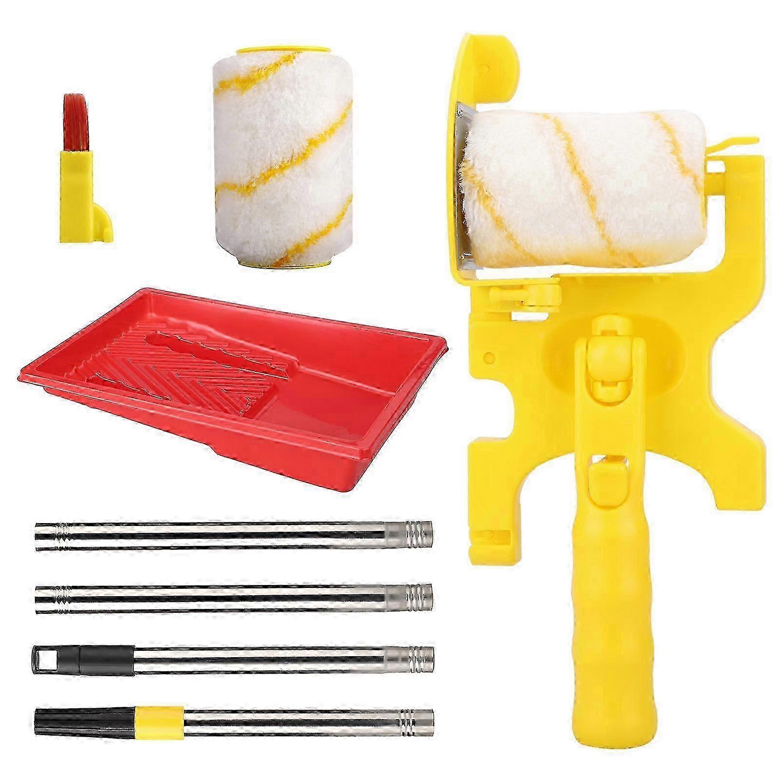 Roller Paint Brush Set with Long Handle for Walls miao4