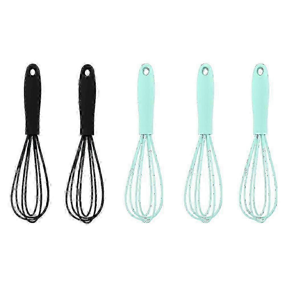5 Pack Kitchen Small Whisks Set, Egg Beater For Cooking Blending Whisking Beating Stirringbaking