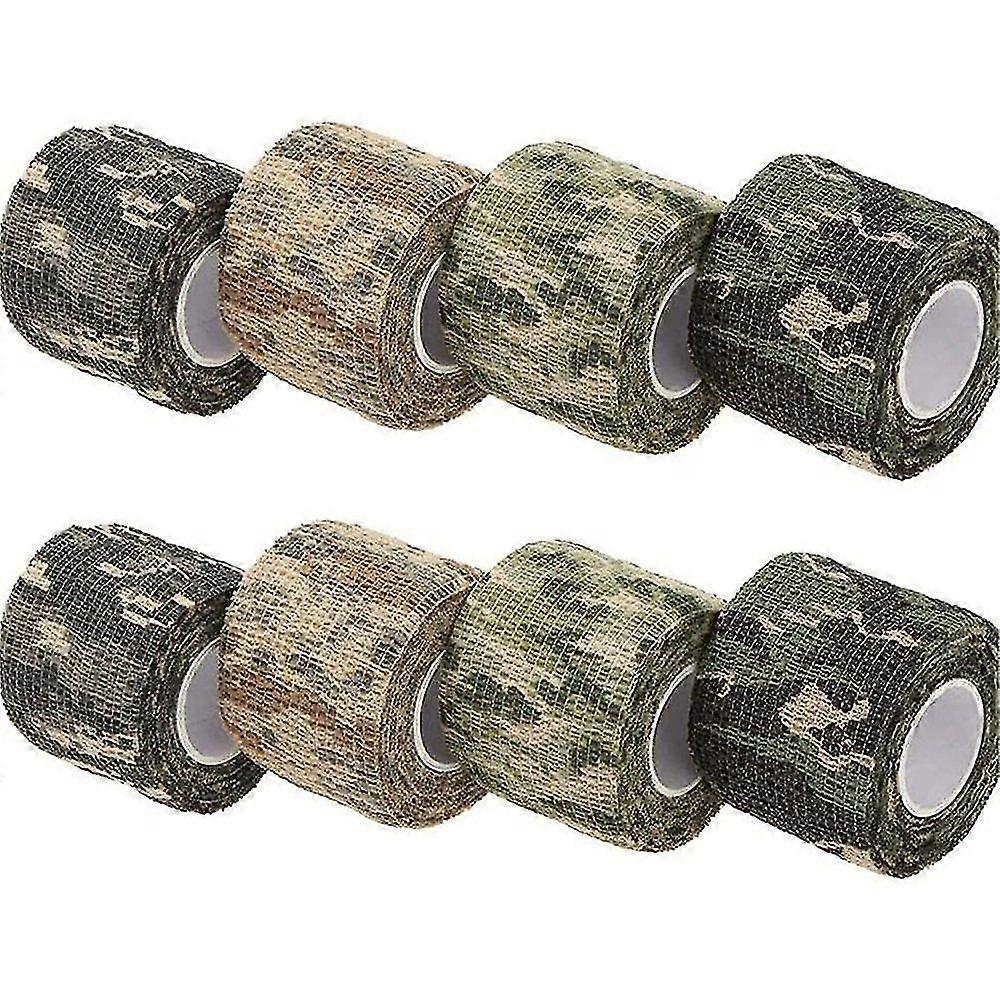 Naamiointiteipit, monitoiminen naamiointiteippi, itseliimautuva kuitukangasnauha, naamiointijoustava side taskulampulle, kaukoputkelle, pyörälle