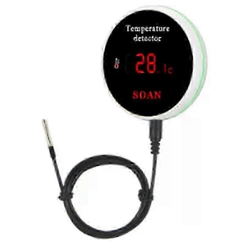 Tuya Smart Home Wifi Temperature Sensor Wire Digital Smartlife Thermometer Room Water Pool Thermostat Alarm EU Plug