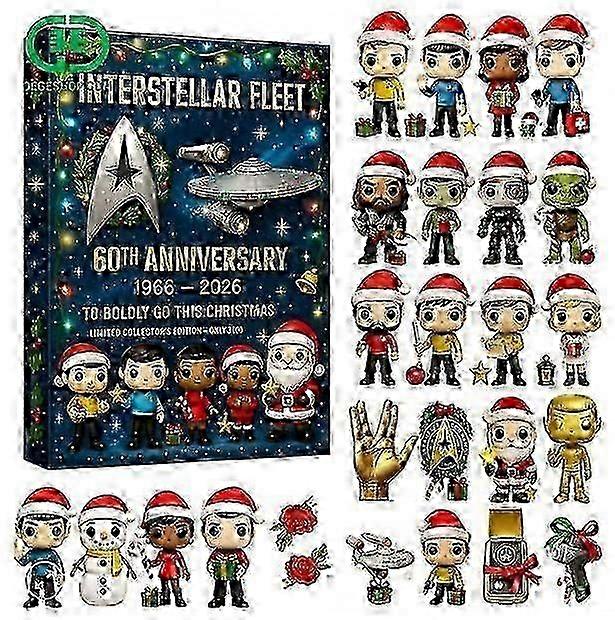 Star Trek Starfleet Advent Calendar Blind Box Χριστουγεννιάτικο Δέντρο Διακόσμηση Ακρυλικό Μενταγιόν