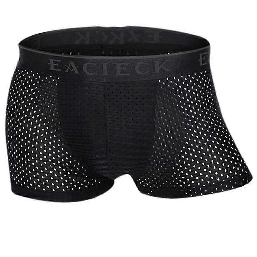 Fianao Ultra Thin Solid Color Breathable Mesh U Convex Boxers Briefs Men Underwear