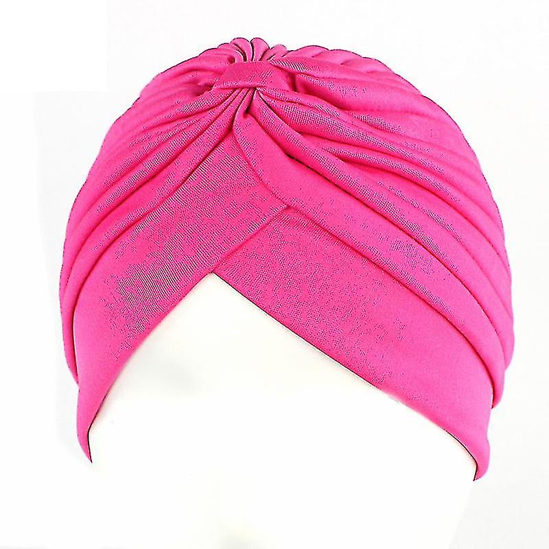 Femmes Solid Turban Hat Head Wrap Beanie Cap Headwear