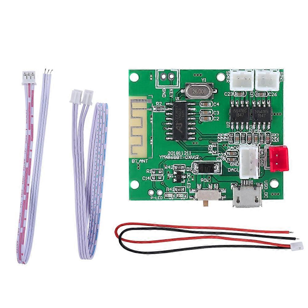 Bluetooth 5.0 2*5W Amplifier Board AUX Audio Input Power Amplifier Board 3.7V 5V