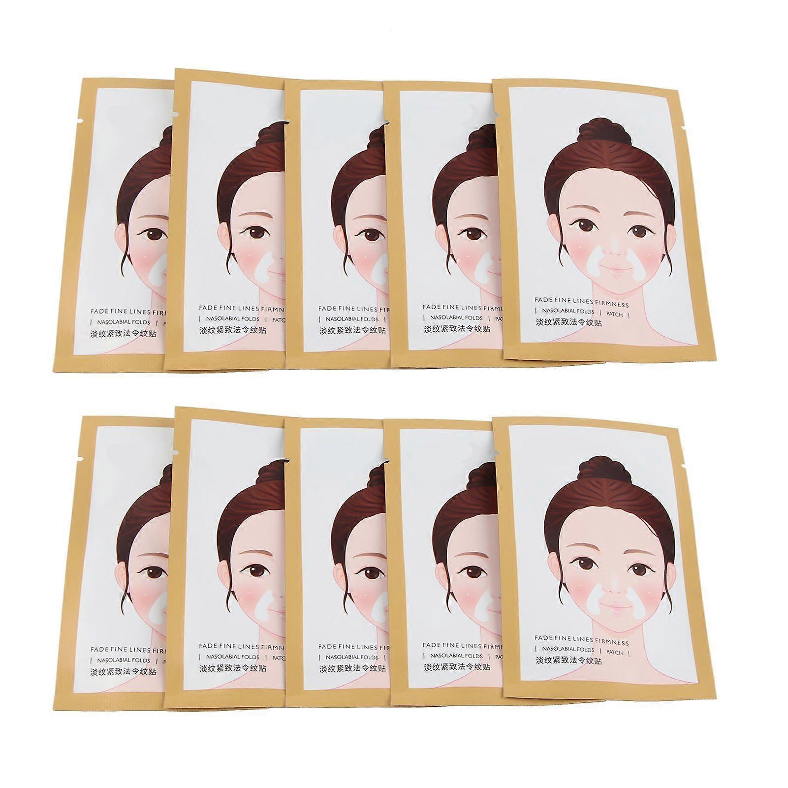 10pcs 2.5g Face Wrinkle Patches Remove Mouth Corner Fine Lines Nasolabial Folds Patches SH